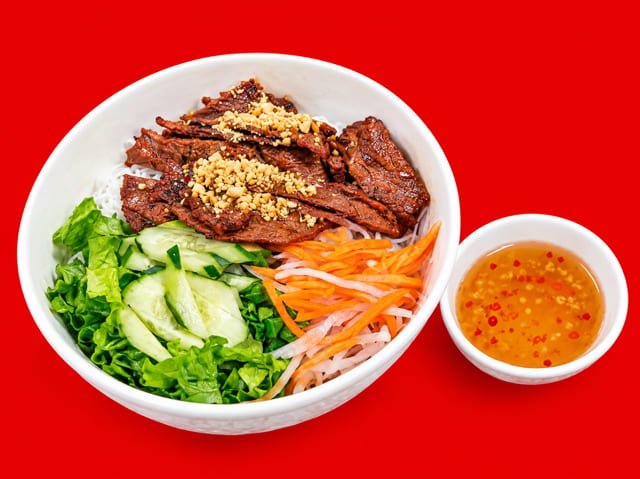 Grilled Lemongrass Beef with Vermicelli.